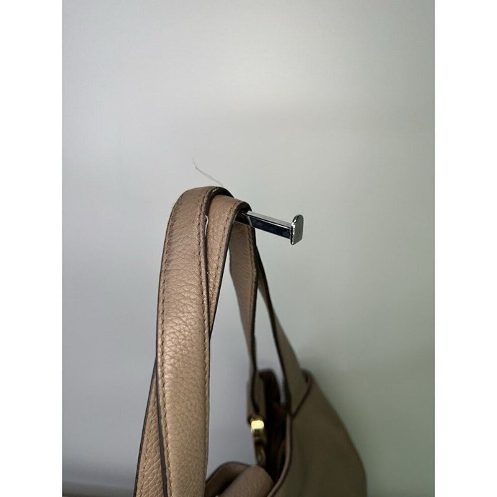 Michael Kors Fulton Purse Carmel Brown Pebbled Leather Shoulder Bag Tote Shopper - Picture 4 of 12